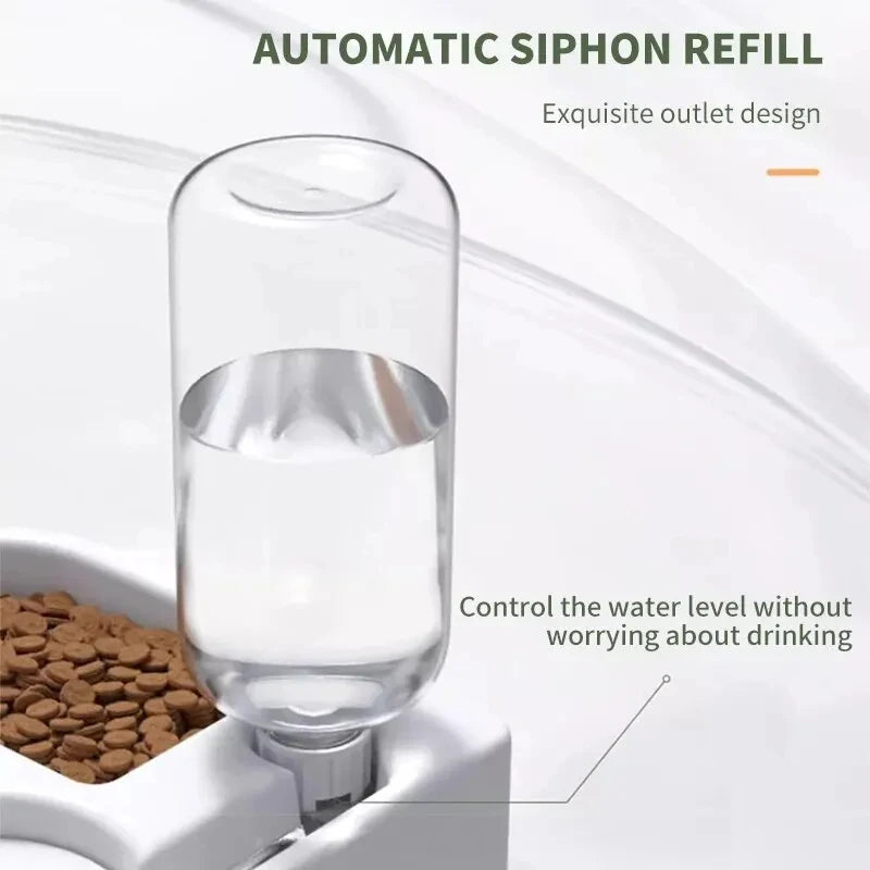 2-in-1 Automatic Pet Food & Water Bowl – No-Spill Feeding Station for Cats & Dogs