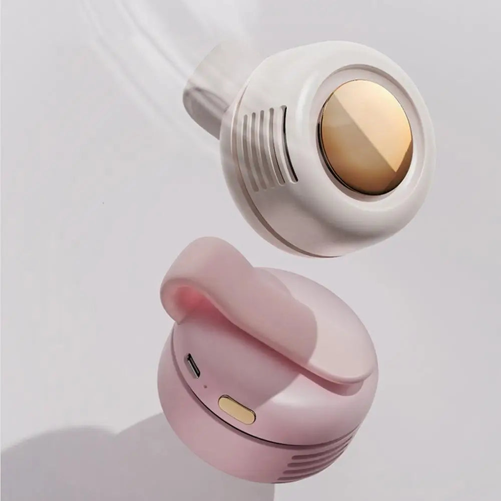 Portable Bladeless Clip-On Mini Fan – USB Rechargeable, 3-Speed Silent Cooling