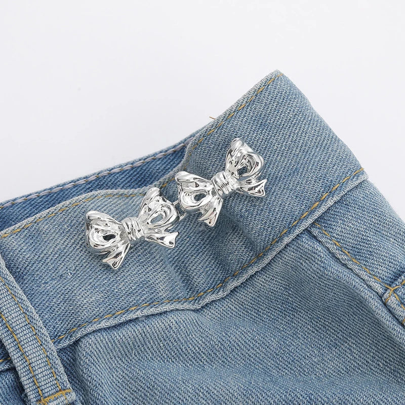 Bowknot Adjustable Waist Button – No-Sew Jeans & Pants Waist Tightener