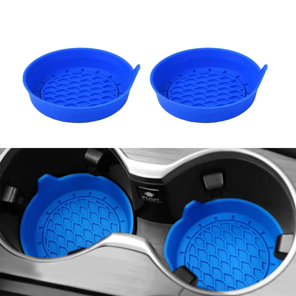 2/4-Pack Silicone Car Cup Holder Coasters – Universal Non-Slip Cup Holder Inserts