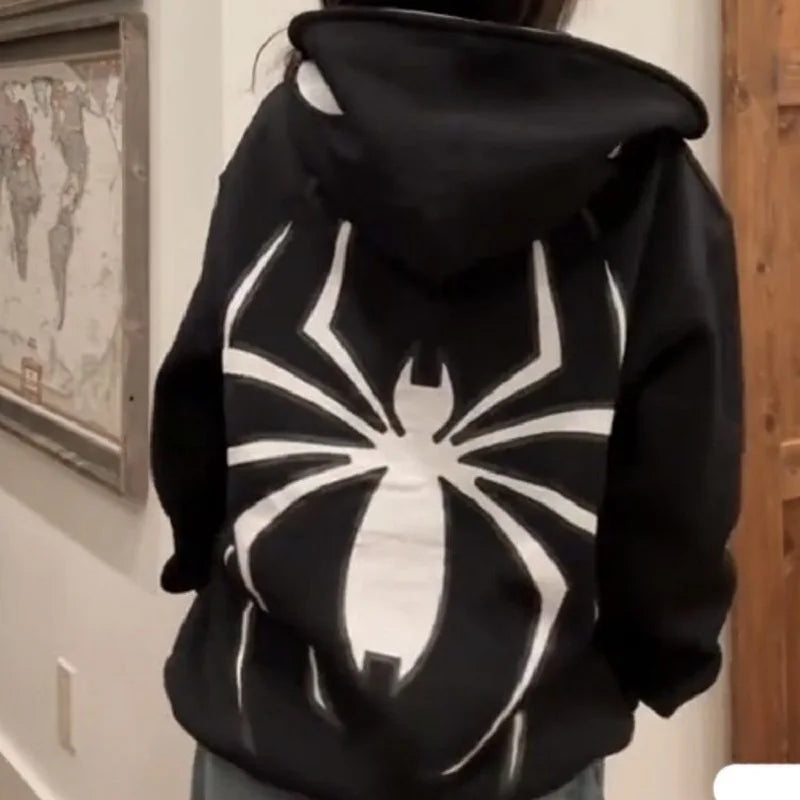 Y2K Graphic Full-Zip Oversized Hoodie
