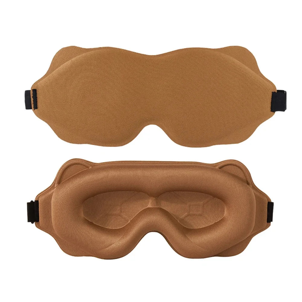 3D Contoured Sleep Mask – Adjustable Light-Blocking Eye Mask