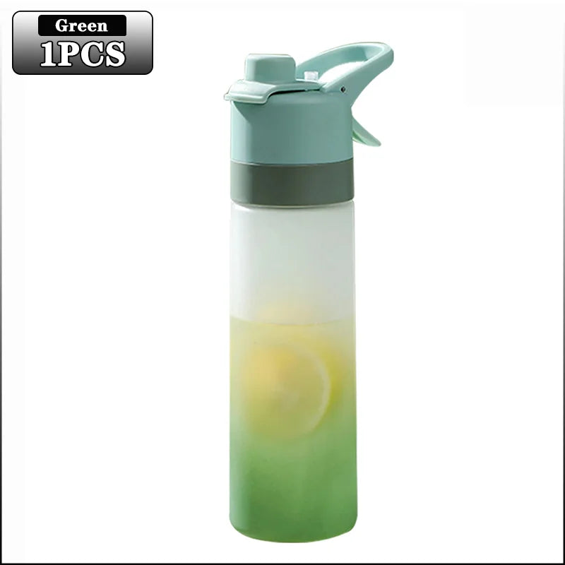 2-in-1 Spray Mist Water Bottle – 650ml Hydration Bottle