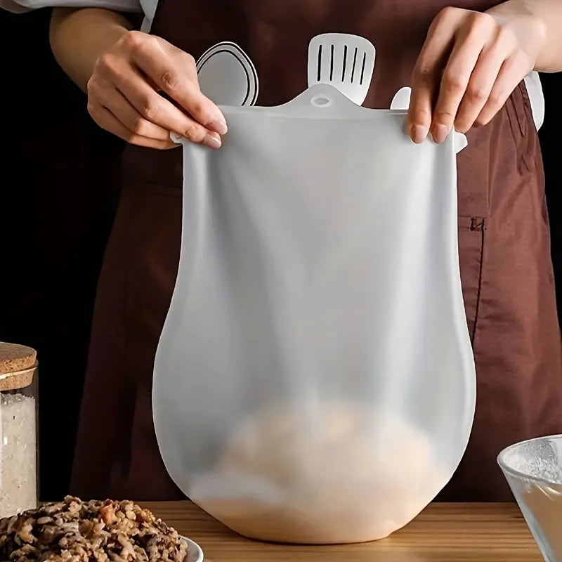 Food-Grade Silicone Dough Kneading Bag – Reusable Non-Stick Mixing Bag with Handle for Bread & Pastry
