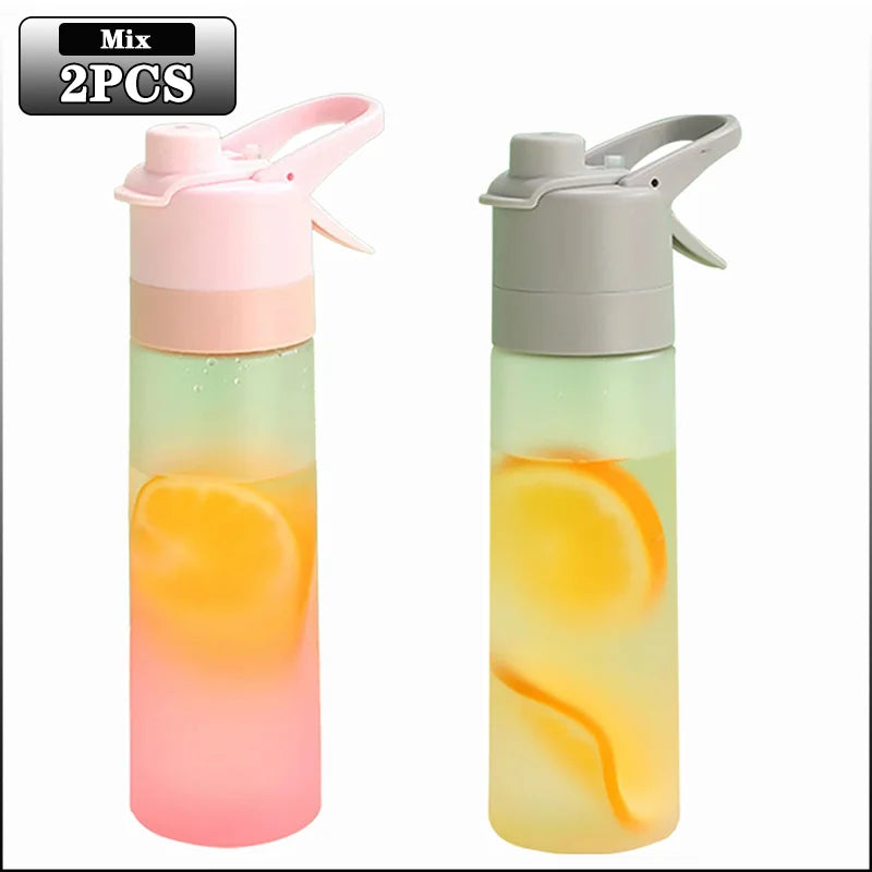 2-in-1 Spray Mist Water Bottle – 650ml Hydration Bottle