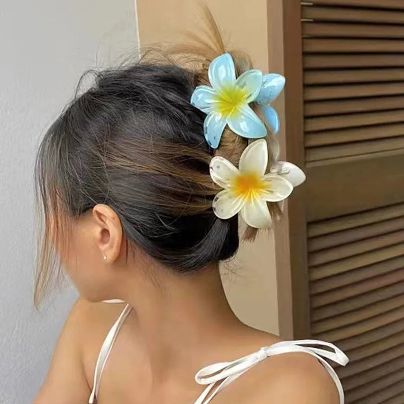 AURELLE Bohemia Flower Hair Claw Clip – Large Women's Fashion Hair Accessory