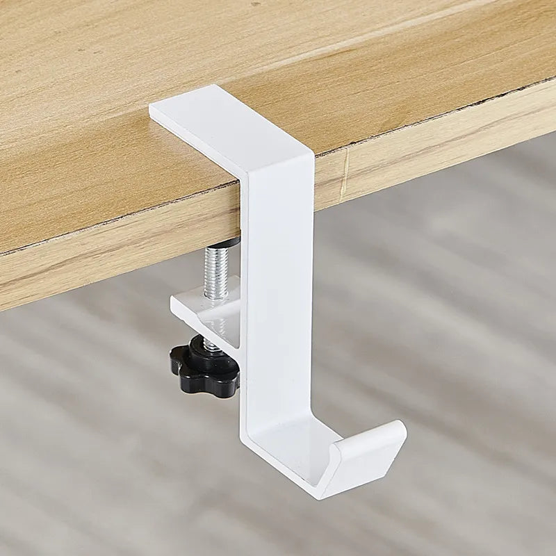 Adjustable Desk Edge Hook – Headset, Backpack & Bag Hanger for Desks (1 or 2 Pack)