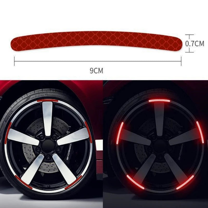 Reflective Car Wheel Rim Stickers – 20-Piece Set