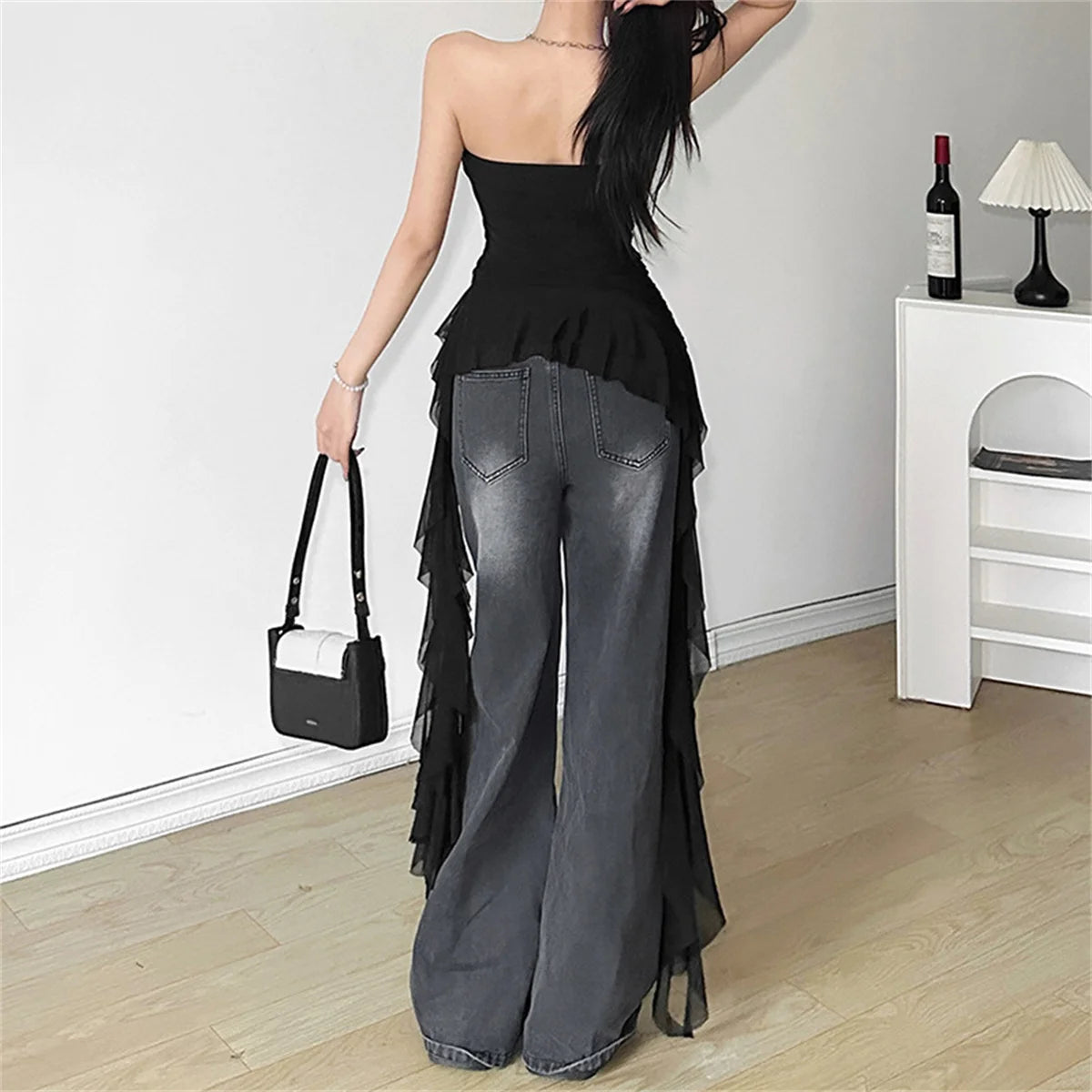 Women's Ribbon Front Sleeveless Tank Top – Solid Casual Summer Vest