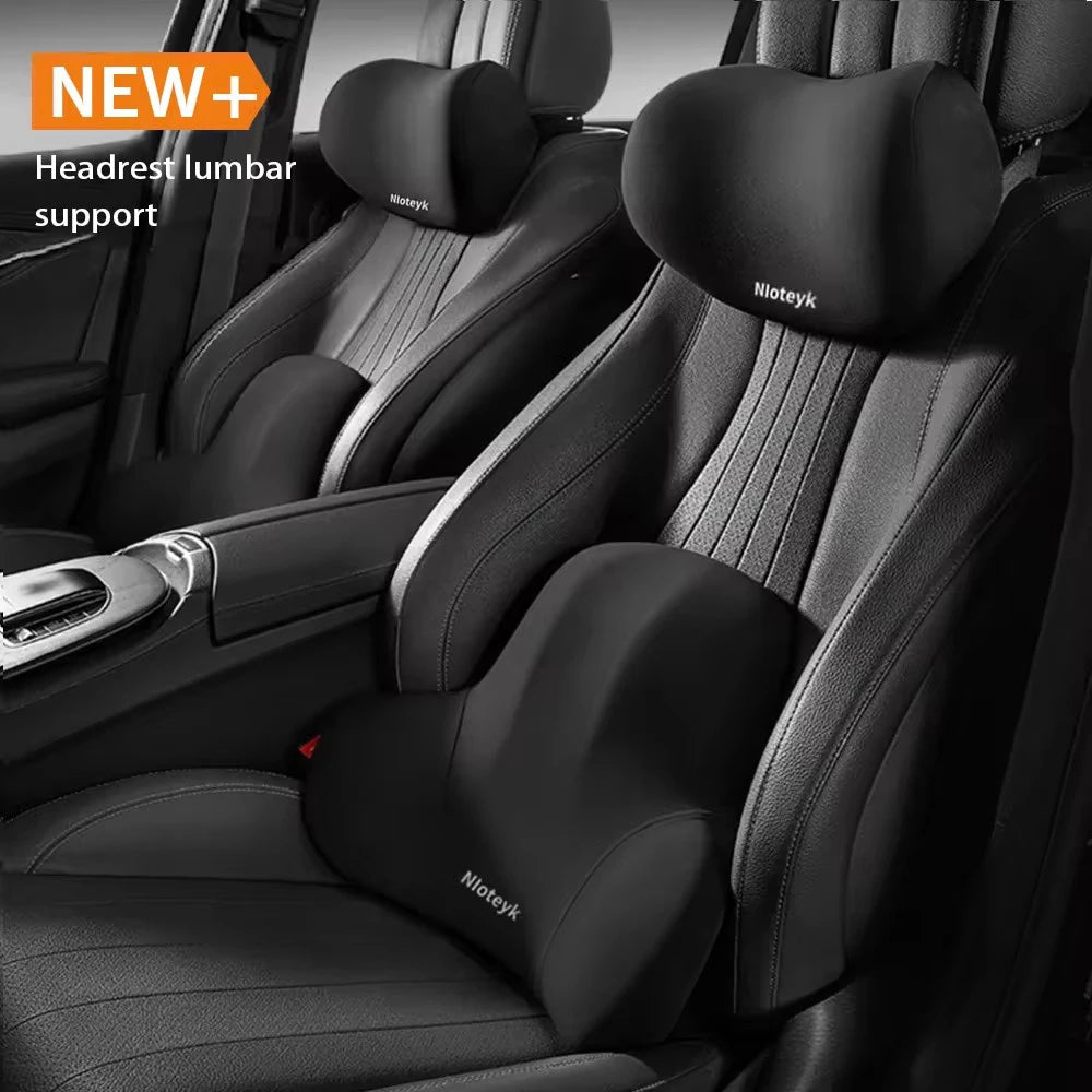 Memory Foam Car Neck Pillow – Ergonomic Headrest & Neck Support Cushion