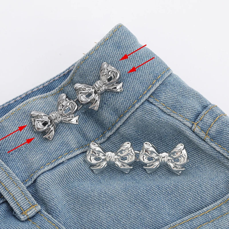 Bowknot Adjustable Waist Button – No-Sew Jeans & Pants Waist Tightener