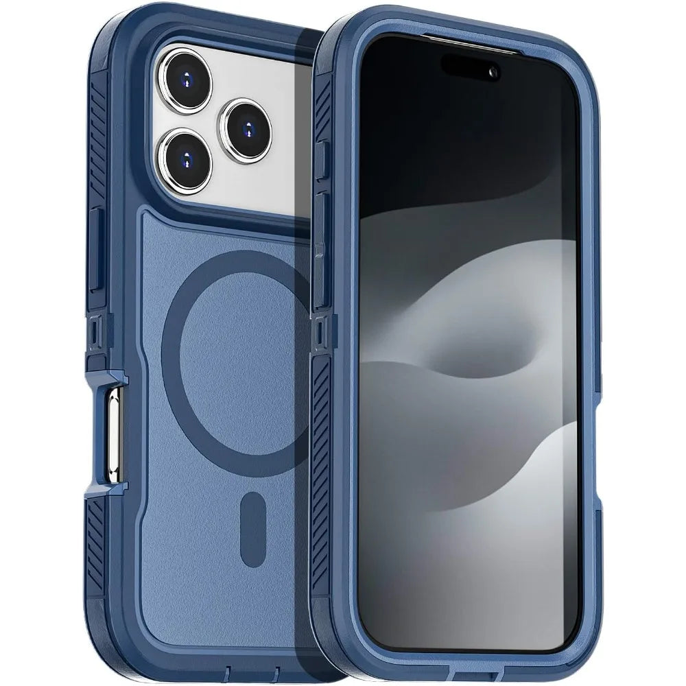 Matte Clear Magnetic Case for iPhone 13–18 Series – Anti-Slip Protective Cover with MagSafe Compatibility & Wireless Charging Support