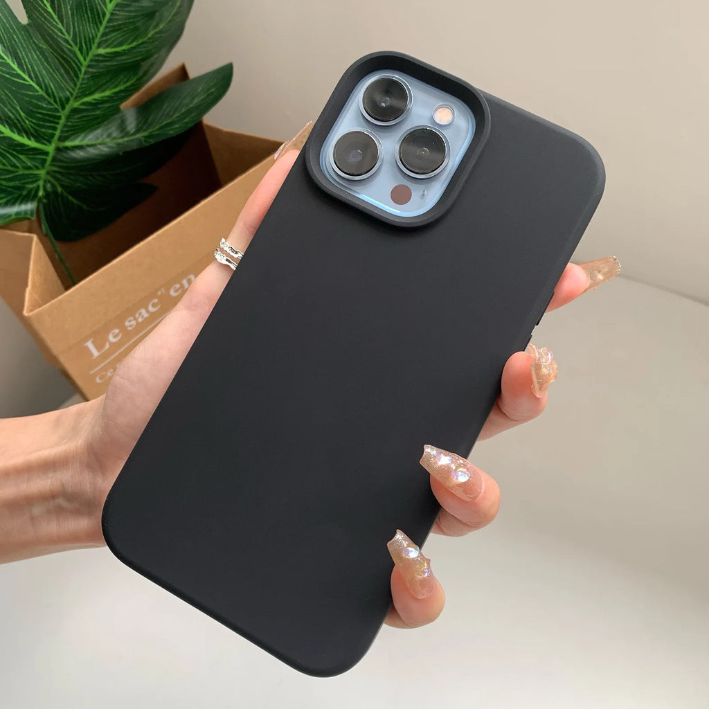 Liquid Silicone Phone Case – Full Coverage Protective Cover for iPhone