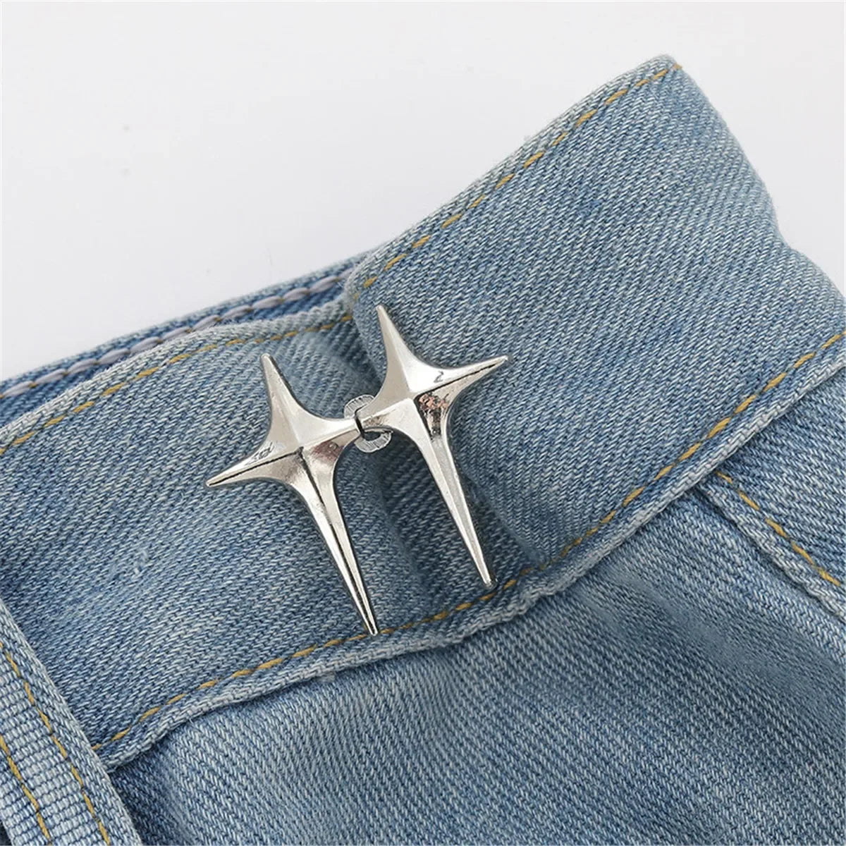 Adjustable Jeans Waist Button Tighteners – 1 Pair No-Sew Waist Adjuster Clips