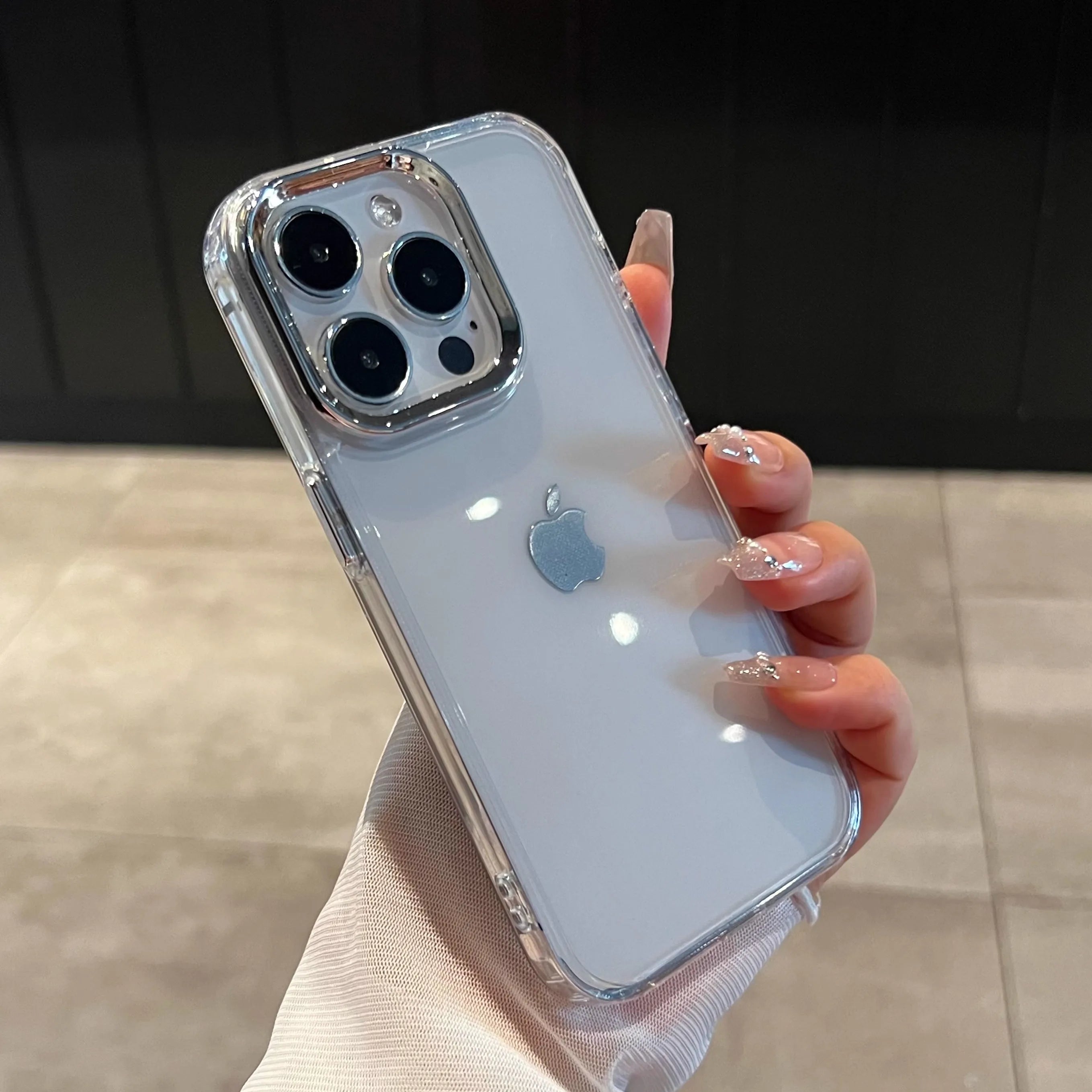 Clear Shockproof Silicone Phone Case – Transparent Protective Cover for iPhone