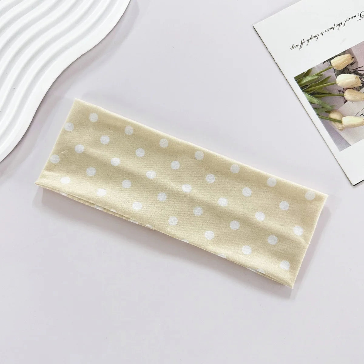Y2K Retro Polka Dot Stretch Headband