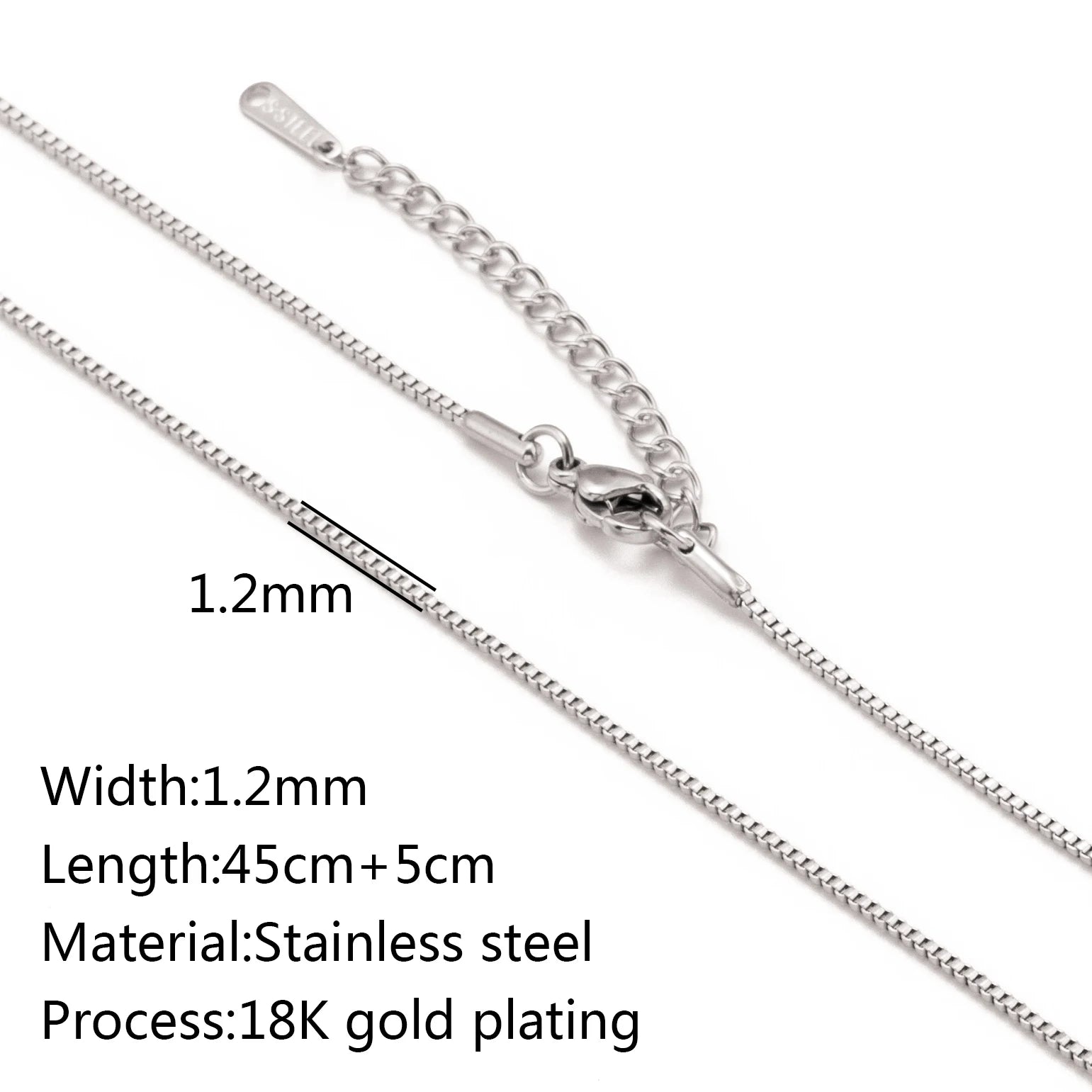 5-Piece 18K Gold PVD Stainless Steel Chain Necklace Set