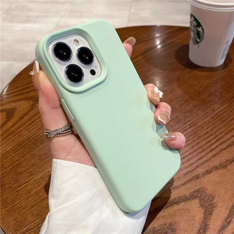 Liquid Silicone Phone Case – Full Coverage Protective Cover for iPhone
