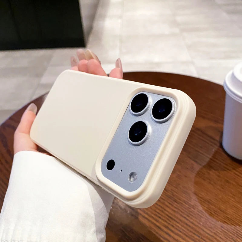 Luxury Matte Silicone Case for iPhone 15–17 Series – Soft-Touch Candy Color Cover with Raised Camera & Screen Protection
