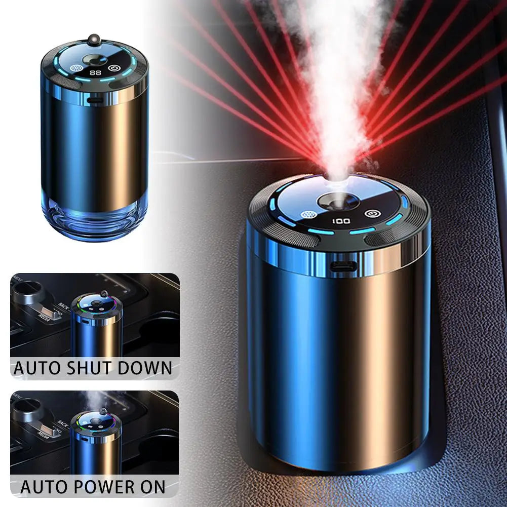 Car Aroma Diffuser & Humidifier – 5 Mist Modes with Essential Oil