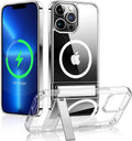 Clear Magnetic iPhone Case with Kickstand – MagSafe Compatible
