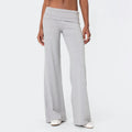 Casual Wide Leg Fold Over Sweatpants – Low Rise Flare Yoga Lounge Pants for Women & Teen Girls