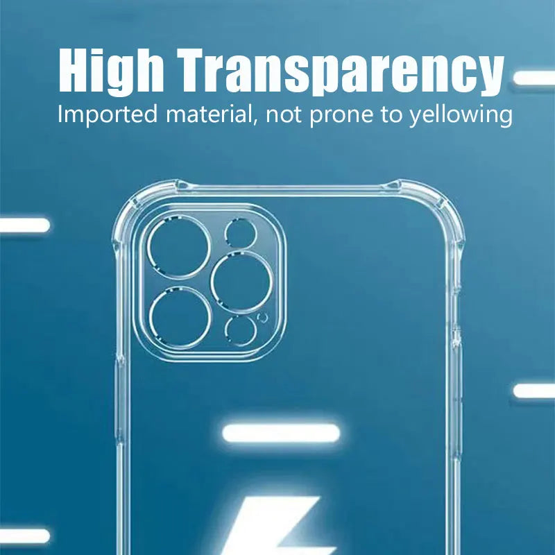 Ultra-Thin Clear Silicone Case for iPhone 11–17 Series – Soft Transparent Minimalist Protective Cover