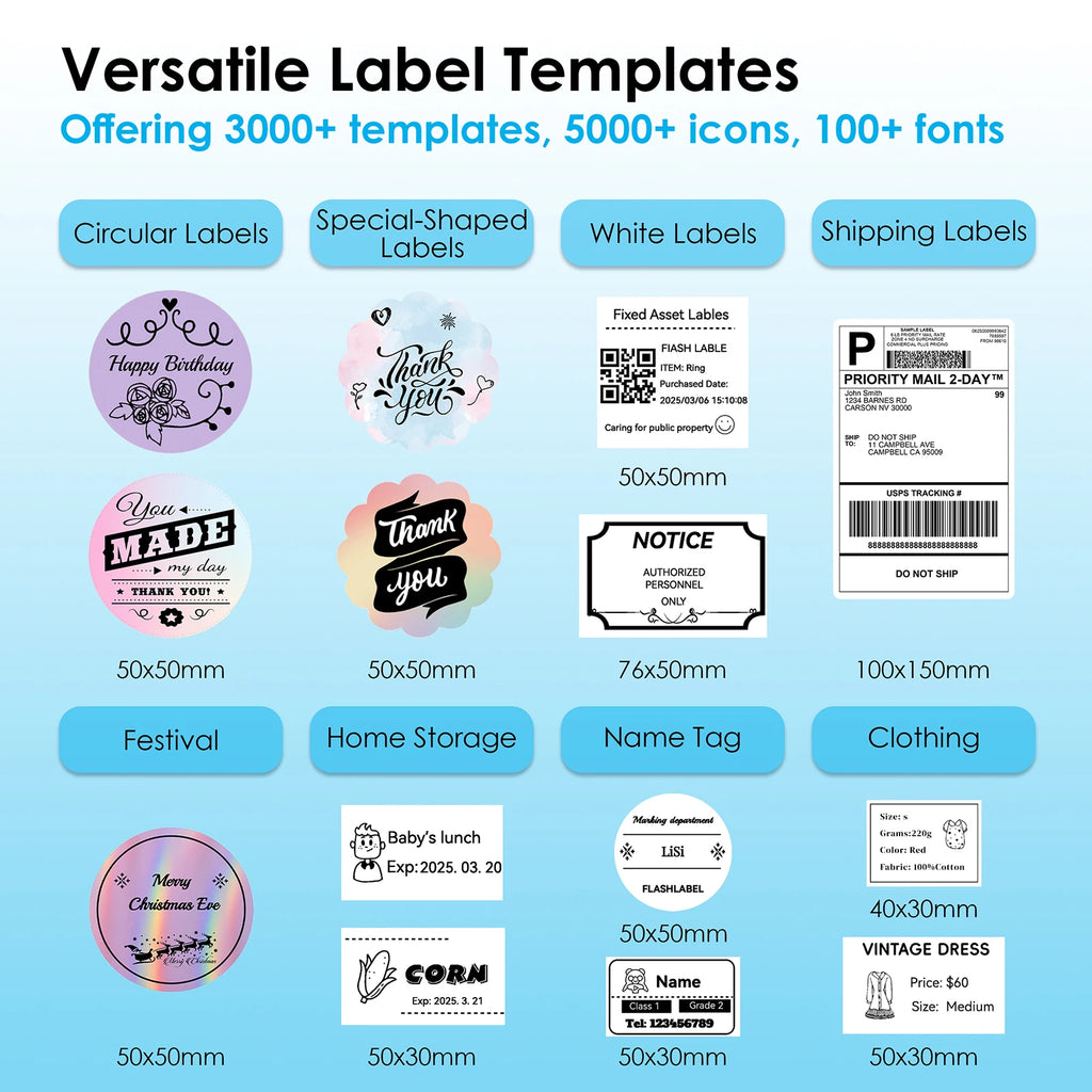 Thermal 4×6 Bluetooth Shipping Label Printer