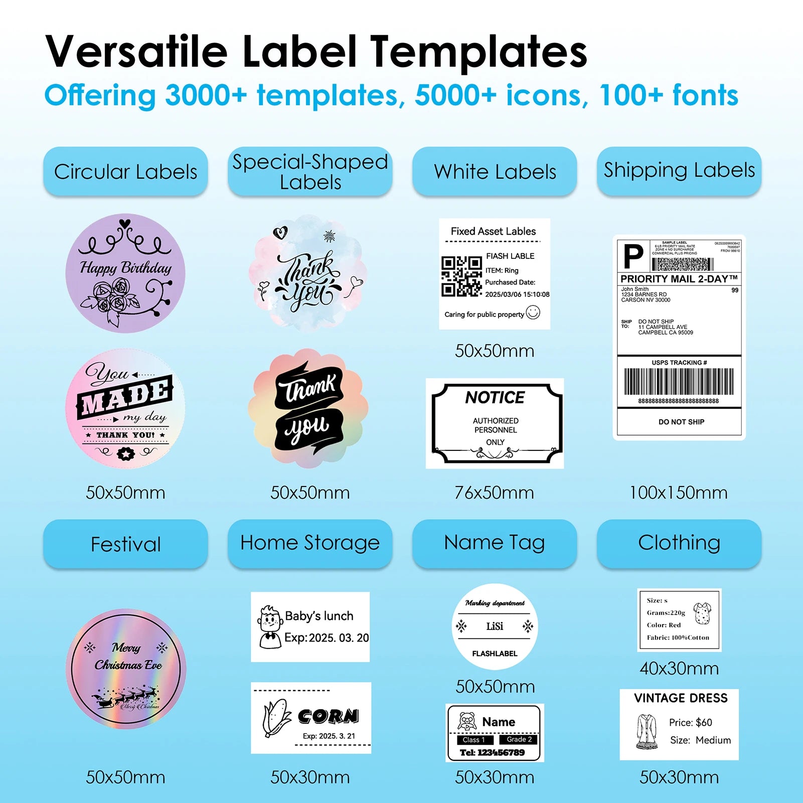 Thermal 4×6 Bluetooth Shipping Label Printer