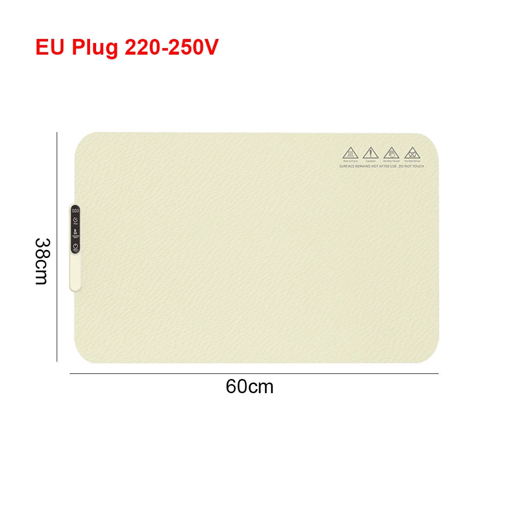 Electric Foldable Food Warmer Mat – Silicone Warming Tray with 6 Temperature Settings