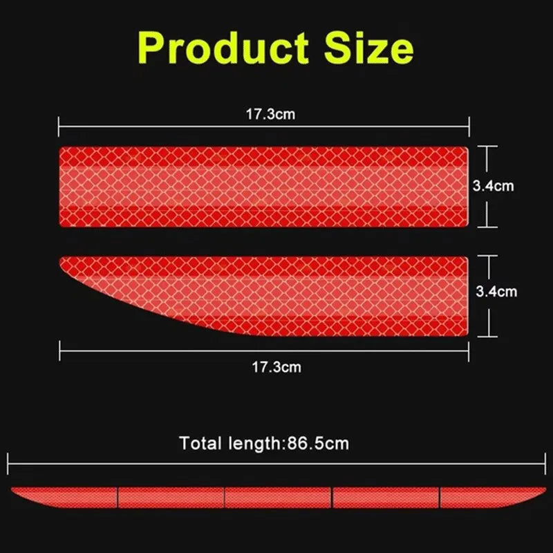 Reflective Car Safety Warning Tape – High-Visibility Trunk & Vehicle Decal for Nighttime Visibility