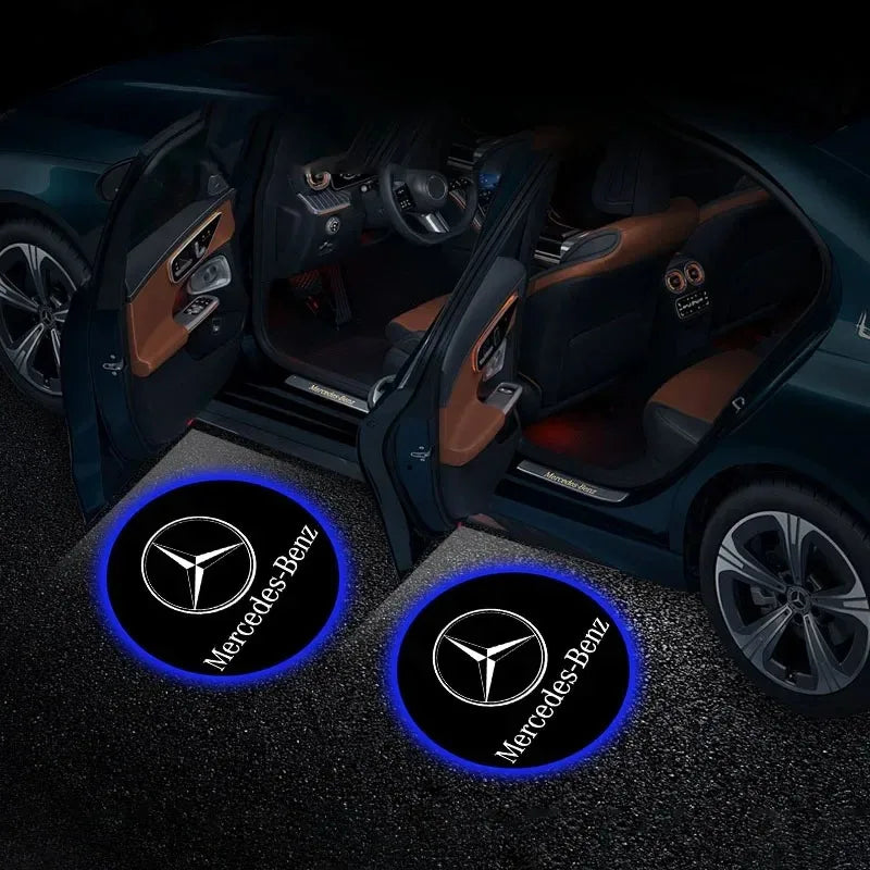 2PC Mercedes-Benz LED Door Welcome Projector Lights – Logo Shadow Lamps