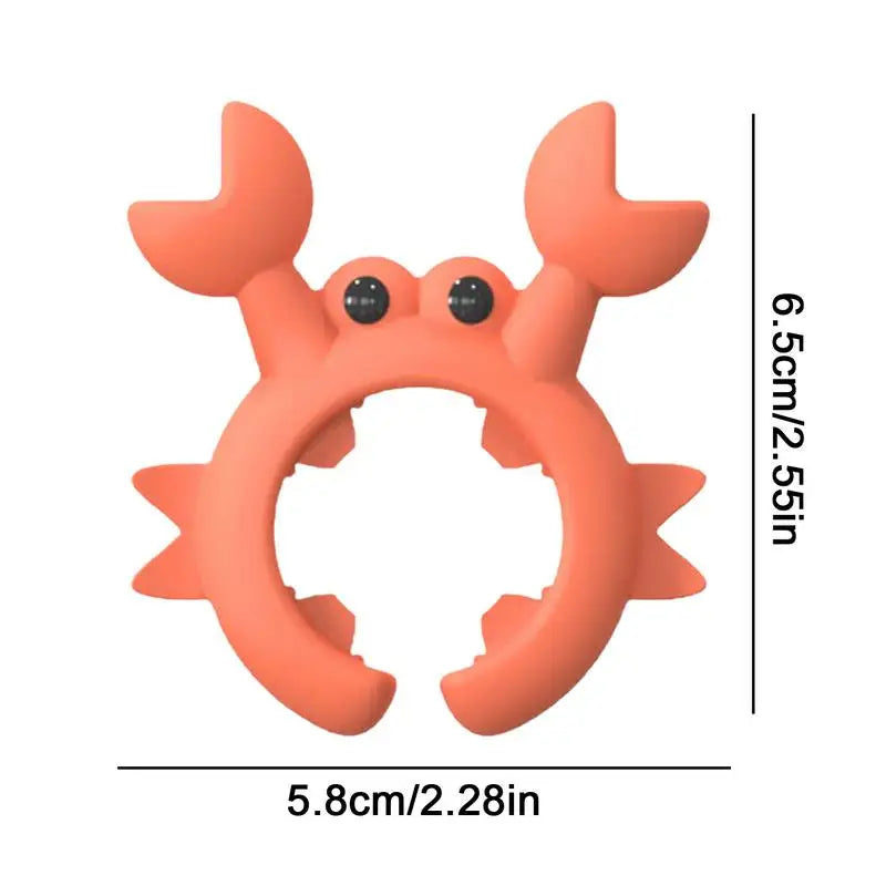 Silicone Crab Utensil Rest – Clip-On Spoon & Spatula Holder for Pots and Countertops