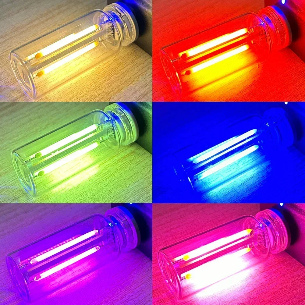 USB Touch-Dimmable LED Atmosphere Light – Portable Filament Night Lamp for Car & Bedroom
