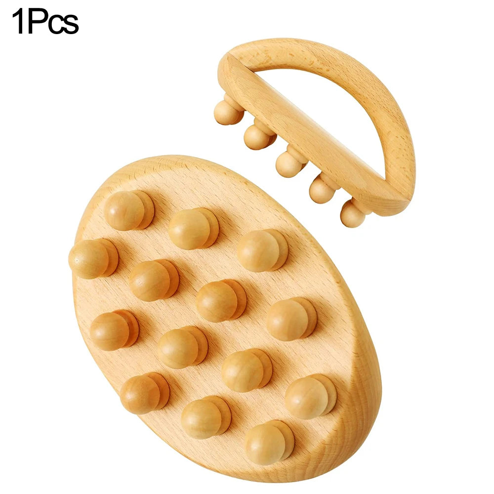 Wooden Gua Sha Body Massager – Beech Wood Maderotherapy Massage Tool