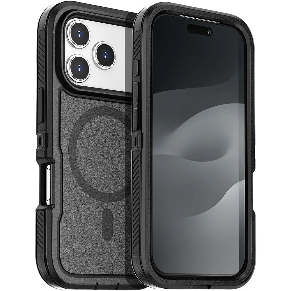 Matte Clear Magnetic Case for iPhone 13–18 Series – Anti-Slip Protective Cover with MagSafe Compatibility & Wireless Charging Support