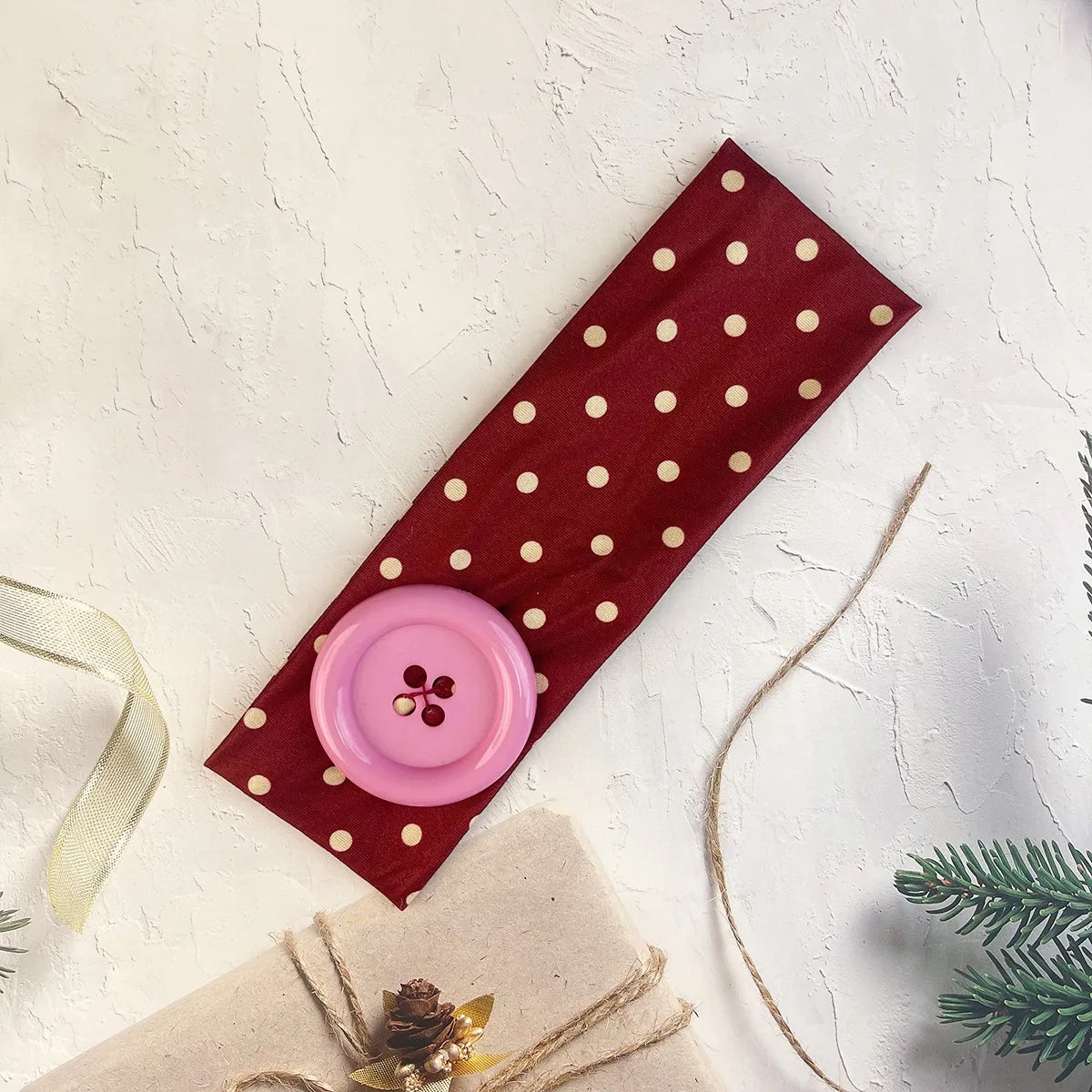 Y2K Retro Polka Dot Stretch Headband