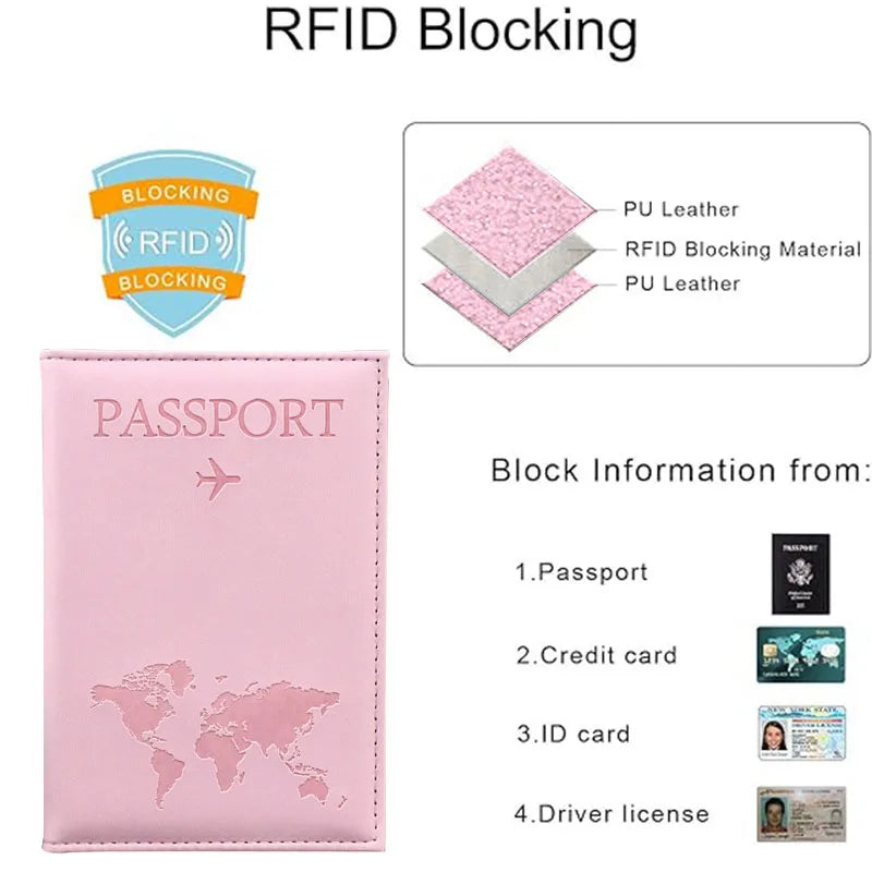 PU Leather Passport Holder – Travel Passport Cover with Card Slots