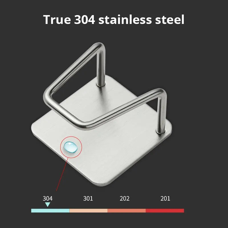 Stainless Steel Sink Sponge Holder – Suction Cup Kitchen Organizer