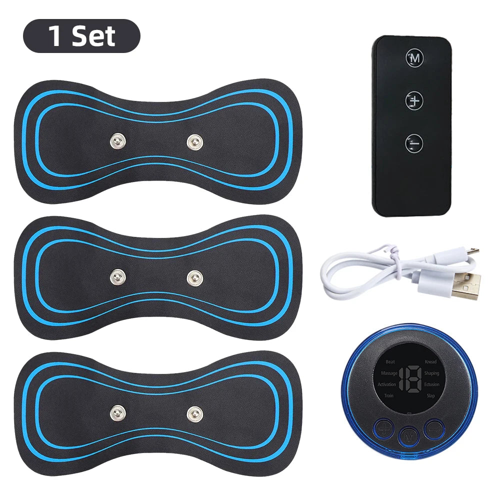 Portable EMS Neck & Body Massager – 8 Modes, 19 Intensity Levels