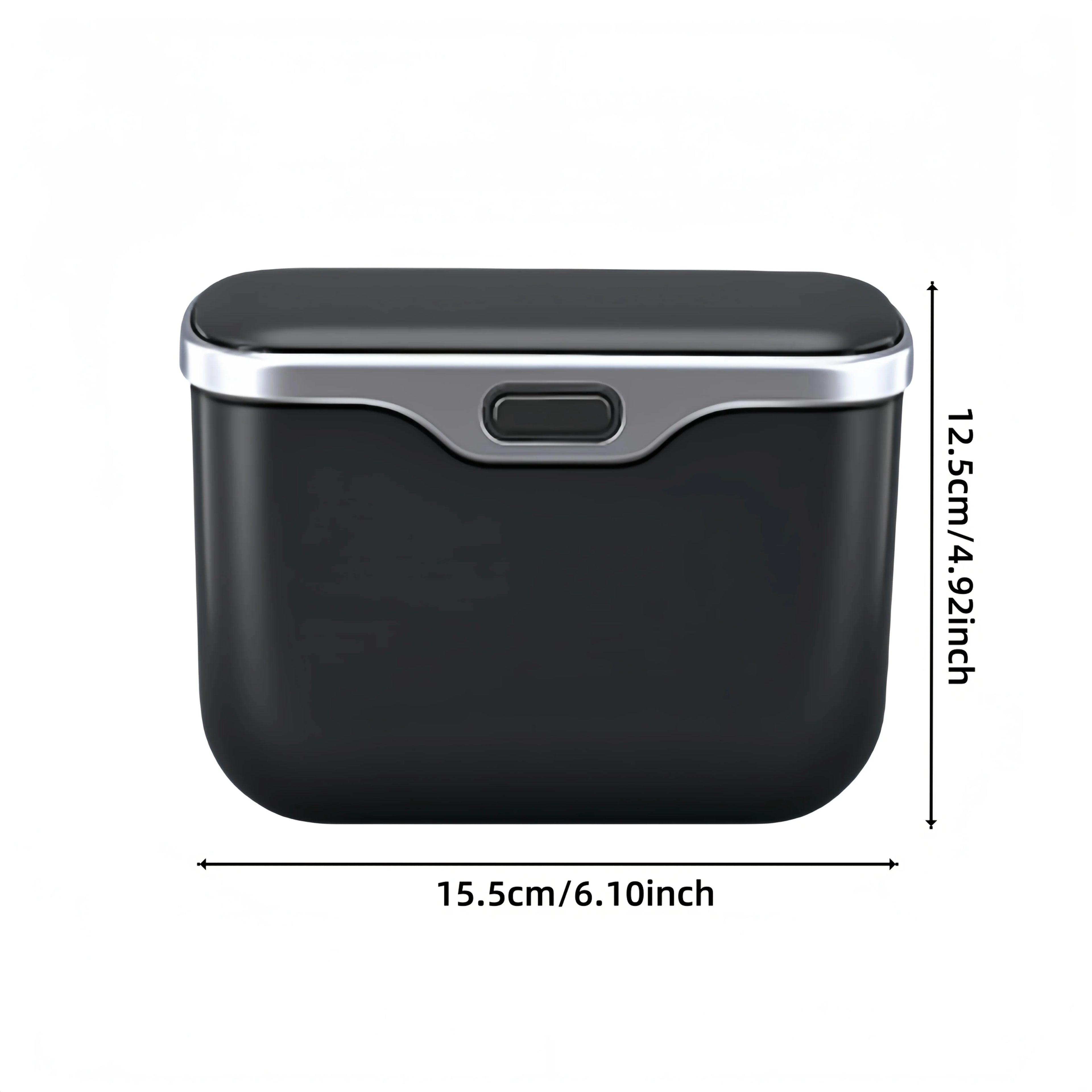 Multifunctional Car Trash Can with Lid – Hanging Leak-Resistant Storage Bin