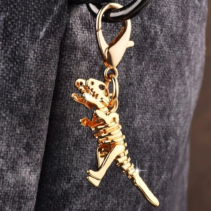 Bear & Cherry Metal Keychain – Gold Keyring for Keys, Bags & Backpacks