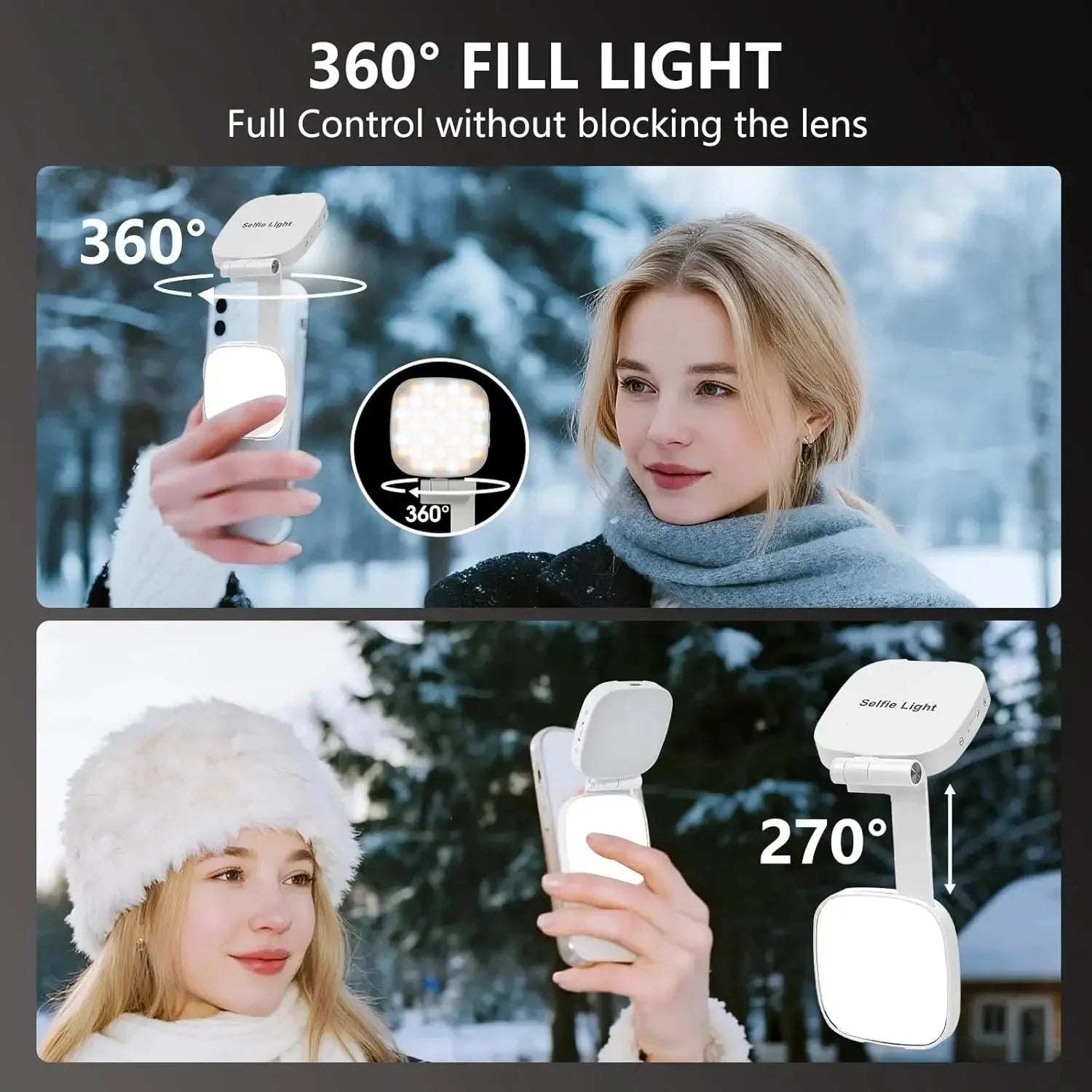 AURELLE Magnetic Selfie Light for iPhone – MagSafe Compatible Ring Light