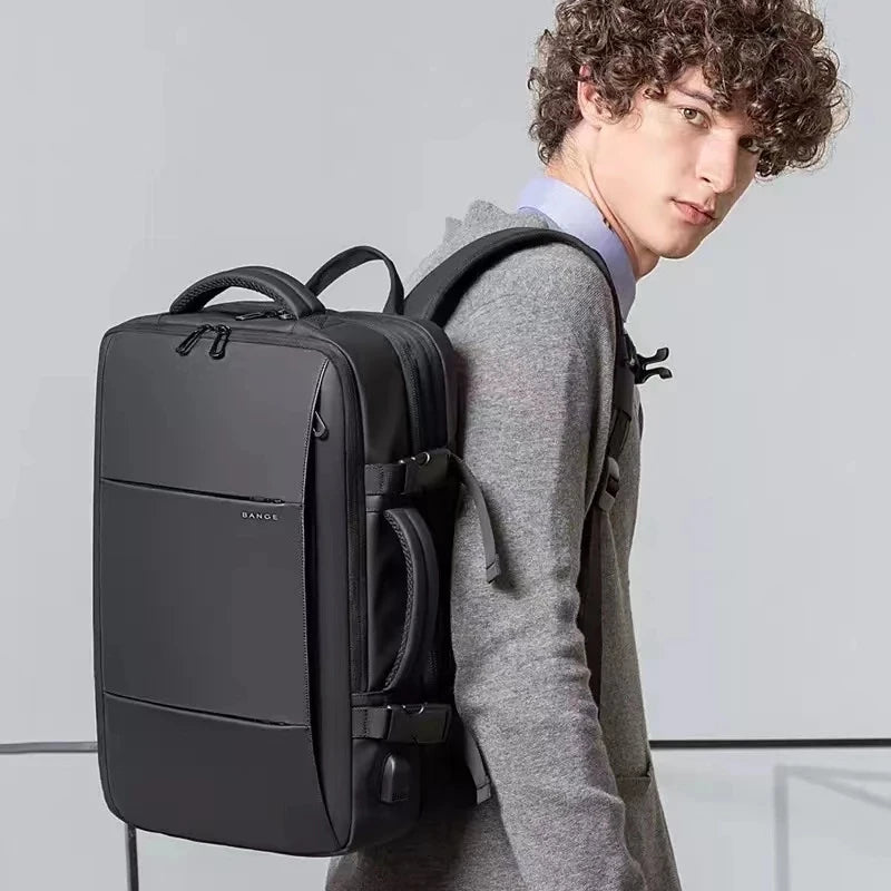 BANGE Expandable Business Travel Backpack – Waterproof 17.3" Laptop Backpack with USB Port