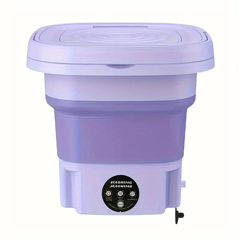 Portable Foldable Mini Washing Machine – 8L Capacity with 3 Wash Modes