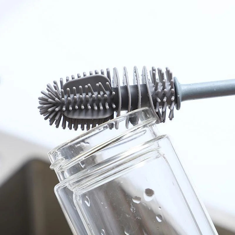Silicone Bottle Cleaning Brush – Long Handle Brush for Bottles, Cups & Glassware