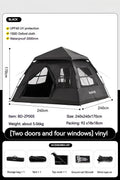 Outdoor Vinyl Tent Cmping Portable Equipment Camping Thick sun Protection And Rainstorm Automatic Quick Opening Tent.