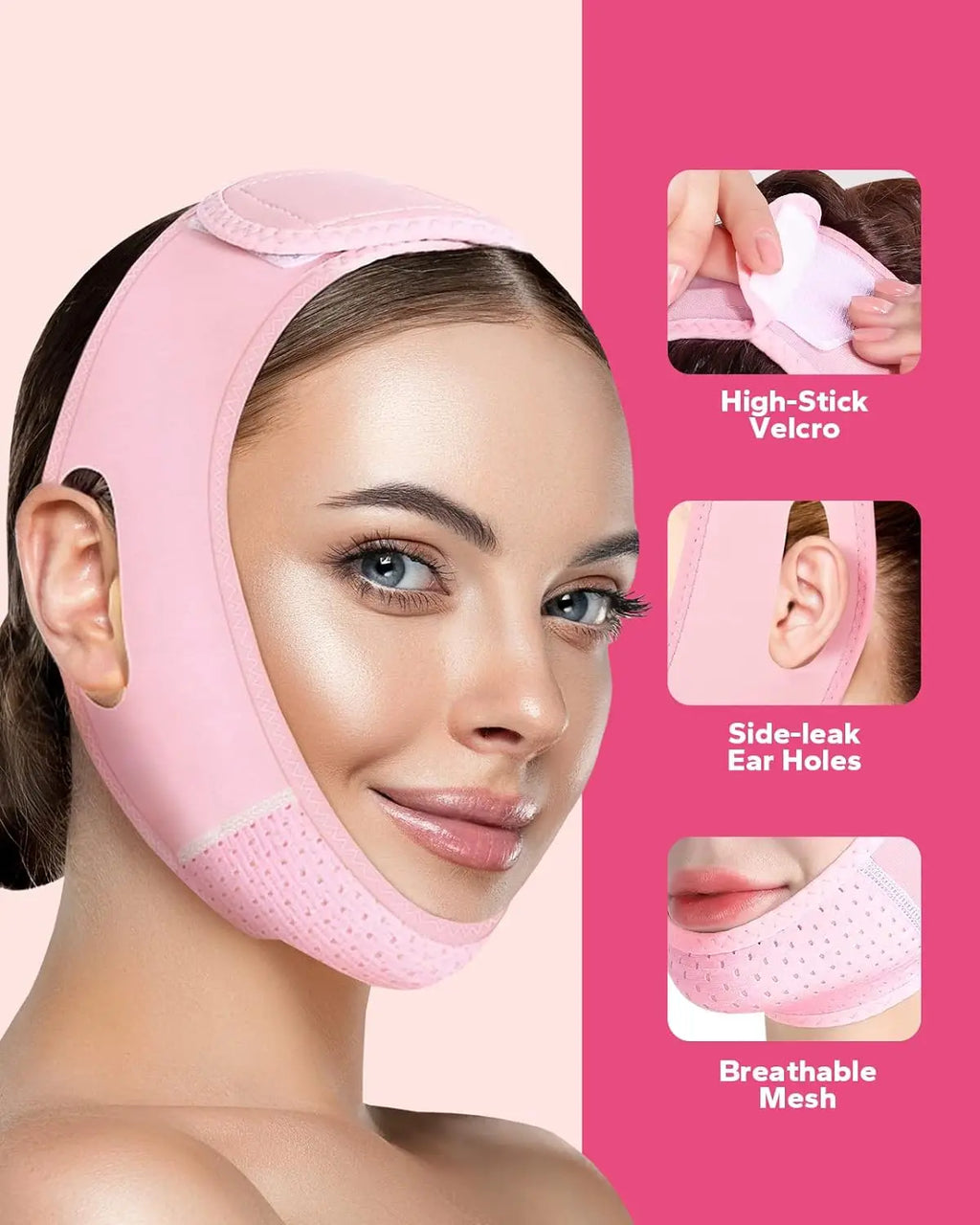 Reusable V-Line Face Lifting Strap – Adjustable Chin & Jawline Support Band