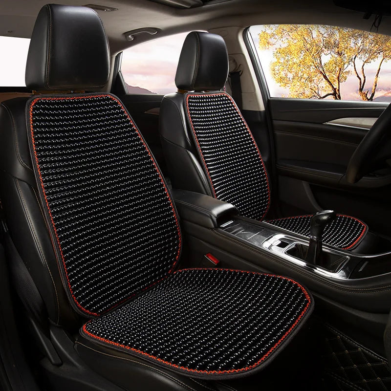 Wooden Bead Car Seat Cushion – Breathable Summer Seat Cover for Cars & SUVs