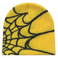 Y2K Spider Web Knit Beanie – Unisex Warm Winter Skull Cap